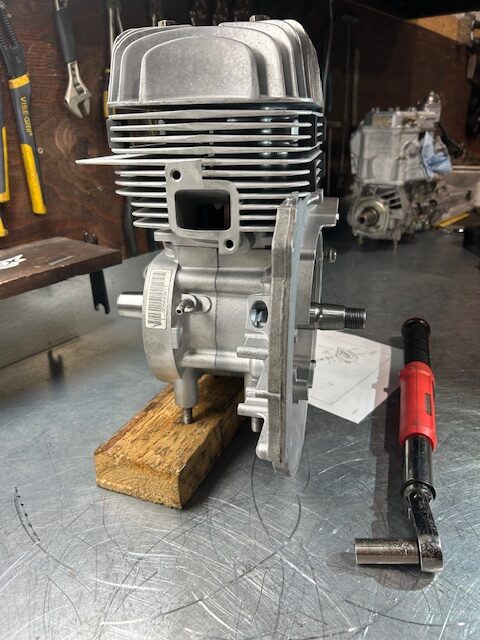Bloc moteur remonté à l'atelier
